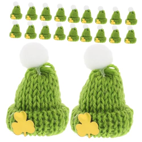 Garneck 20 Stück Mini-Entenhut Kostüm für Hamster Weihnachtsminiaturen zum Basteln Mini-St. Patricks Day-Hüte kleine Strickmützen Dekorationen zum St. Patrick's Day winzige Hüte Garn Grün Garneck 20 Stück Mini-Entenhut Kostüm für Hamster Weihnachtsminiaturen zum Basteln Mini-St. Patricks Day-Hüte kleine Strickmützen Dekorationen zum St. Patrick's Day winzige Hüte Garn Grün von Garneck