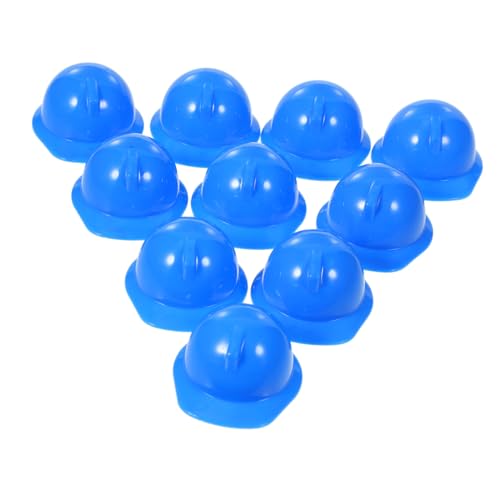 Garneck 20 Stück Mini-Hut halllowen hlloween hellloween Haustierhut Funny hat reflektierend Puppe Kappe Miniaturhüte Party Mini-Schutzhelm Minihelme aus Kunststoff Vogelhelm Plastik Blue von Garneck