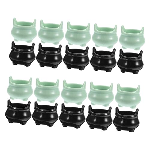 Garneck 20 Stück Mini- - Mikro Miniatur-geist Machen Dekorationen Party Halloween- Spielzeugkessel Figur Halloween-masse Schmuck Vers Kind Plastik von Garneck