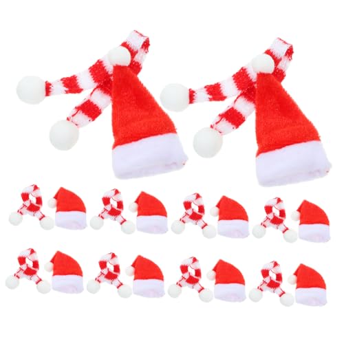 Garneck 20 Stück Mini Weihnachtsmütze und Schal Teiliges Gestricktes Weihnachtsdekor für Puppen und Pflanzen für Kreative Bastelprojekte und Festliche Garneck 20 Stück Mini Weihnachtsmütze und Schal Teiliges Gestricktes Weihnachtsdekor für Puppen und Pflanzen für Kreative Bastelprojekte und Festliche von Garneck