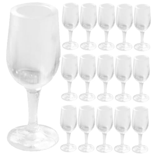 Garneck 20 Stück Mini Weinglas Puppe Mini Weingläser Mini-alkoholflaschen Miniatur Blase Winzige Gläser Maschine Feuerlöscher Aquarienschmuck Tank Transparent Plastik von Garneck