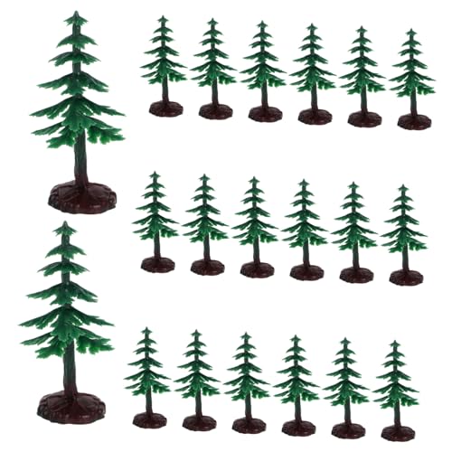 Garneck 20 Stück Mini-weihnachtsbäume Mit Kunststoffsockel, Winziger Tisch-Weihnachtsbaum, Kleiner Weihnachtsbaum Zum Basteln, Weihnachtskiefern Für Desktop-Weihnachts-basteldekorationen von Garneck