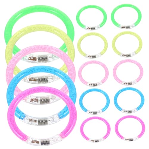 Garneck 20 Stück Neon Armbänder Leuchtende Partydekorationen Diy Fluoreszierende Zubehör für Garten Pool und Besondere Anlässe von Garneck