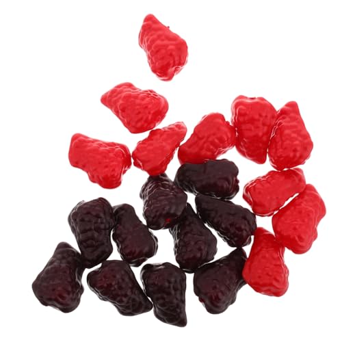 Garneck 20 Stück Obst-Modell deko Wintersimulationsfrucht simuliertes Obst gefälschte Himbeeren Obst simulieren Simulationsfutter Kunstobst aus der Küche Plastik von Garneck