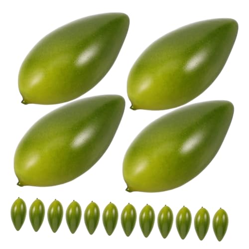 Garneck 20 Stück Olivenimitat Süße Oliven Gefälschtes Obstdekormodell Künstliche Olivenmodelle Lebensechte Früchte Modell Olivendekorationen Kunstolivenmodell Grünes von Garneck