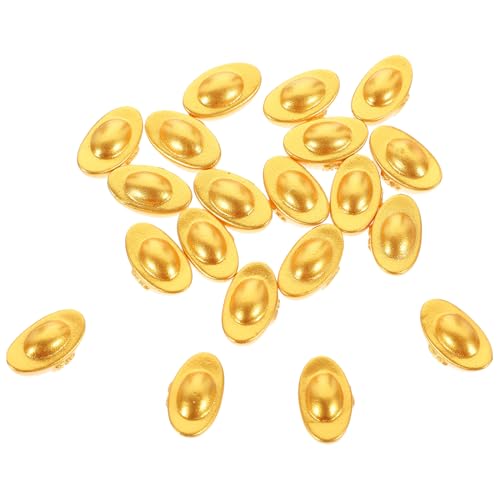 Garneck 20 Stück Ornamente für die Dekoration Puppe Miniatur winzig realistisch Vermögen Szene goldene Bargotdekoration Goldener Barren Schreibtischschmuck Harz von Garneck