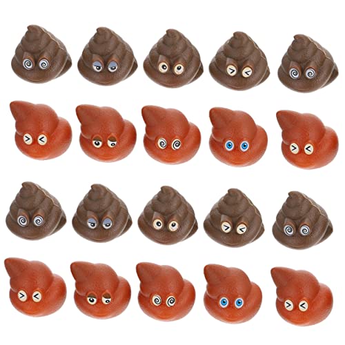 Garneck 20 Stück Poop- Realistischer KOT Knifflige Requisiten Spielzeuge Party- Matschige Spielzeuge Poop-Modelle Gefälschte Fehler Matschige Zappelspielzeuge Streich PVC von Garneck