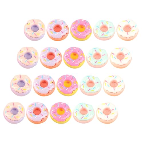 Garneck 20 Stück Simulations-Donut Miniatur-Puppenhaus Krapfen winzige Donuts Nachtisch Mini-Donuts Kinderspielzeug kleine Donut-Verzierung Miniatur-Food-Modell Harz von Garneck
