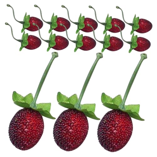 Garneck 20 Stück Simulierte Wildfruchtdekoration Künstliches Obstmodell Simulationsfruchtdekoration Künstliches Obstzubehör Künstliche Früchte Gefälschtes Obst Themenbedarf von Garneck