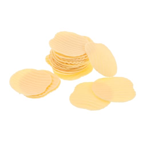Garneck 20 Stück Simuliertes Kartoffelchip-Modell Küchenrequisiten Essensrequisiten Zeigen Gefälschte Snackmodelle Gefälschte Lebensmittelspielzeug Künstliche Snack-Requisiten PVC von Garneck