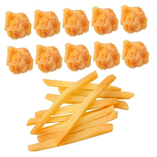 Garneck 20 Stück Snack Modell Fry Chicken Fake Display Pommes Frites Chips Simulation Französisch Fast Kitchen Zubehör Vorgeben Lebensechte Spielzeuge Fried Modell Lebensmittelmodell DIY von Garneck