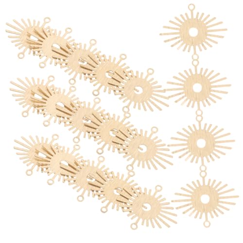 Garneck 20 Stück Sonnenblumenschmuck DIY-schmuckfunde Vintage Charms Für Die Schmuckherstellung Sonnenanhänger Für Armbänder Charms Zur Herstellung Von Armbändern Golden Metall von Garneck
