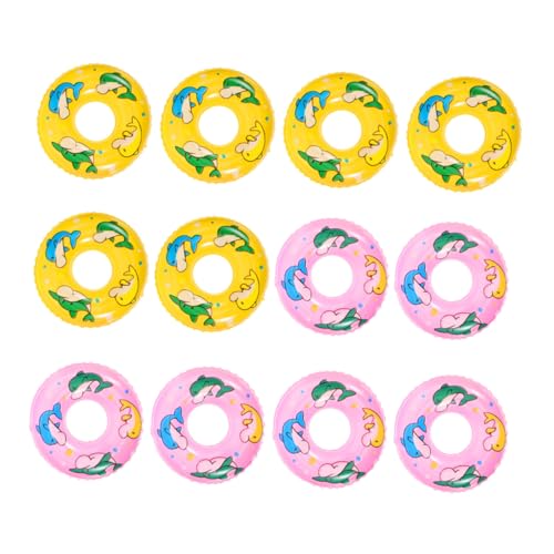 Garneck 20 Stück Teiliges Mini Schwimmring Miniatur Schwimmreifen Dekorative Puppenhaus Deko Realistische Badeaccessoires Vielseitig als Fotorequisite und Geeignet von Garneck