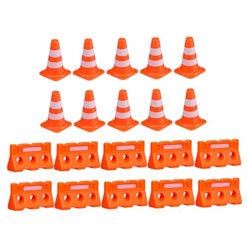 Garneck 20 Stück Teiliges Mini Verkehrsschilder Spielset aus Kindersicherem Kreative Baustellen und Straßenblockaden Lernspielzeug Hand Auge Koordination und Räumlichem Denken von Garneck