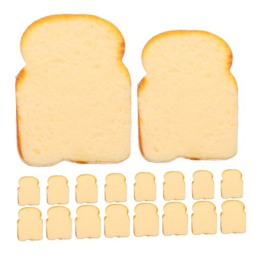 Garneck 20 Stück Teiliges Realistische Künstliche Toastbrotscheiben Detailgetreue Handgefertigte Simulation von Brot als Dekoration Fotorequisite und Kreatives für Puppenhäuser von Garneck