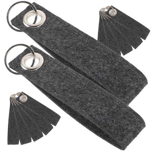Garneck 20 Stück Teiliges Set DIY Filz Schlüsselanhänger Rohlinge Handgemachte Schlüsselringe zum Basteln für und Persönliche Dekoration Dunkelgrau Garneck 20 Stück Teiliges Set DIY Filz Schlüsselanhänger Rohlinge Handgemachte Schlüsselringe zum Basteln für und Persönliche Dekoration Dunkelgrau von Garneck