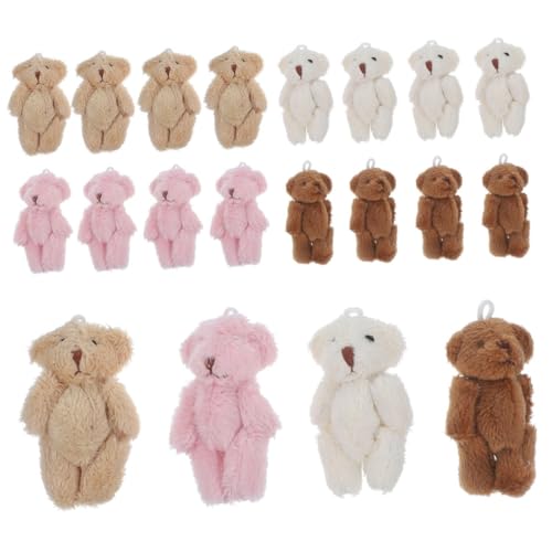 Garneck 20 Stück ausgestopfte Bärenpuppe Geburtstagsdekoration tragen süßer kleiner Schlüsselanhänger riesiger ausgestopfter Bär Miniatur-Kuscheltiere Partygeschenke tragen Braunbär Plüsch Garneck 20 Stück ausgestopfte Bärenpuppe Geburtstagsdekoration tragen süßer kleiner Schlüsselanhänger riesiger ausgestopfter Bär Miniatur-Kuscheltiere Partygeschenke tragen Braunbär Plüsch von Garneck