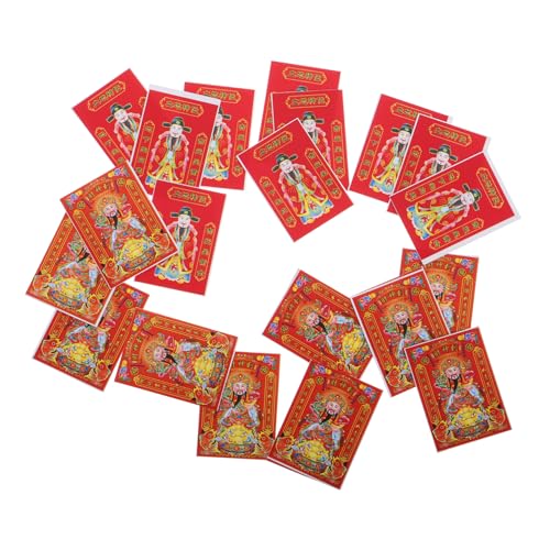Garneck 20 Stück des Vermögensmodells deko Chinesischer Neujahrs-Tischkalender Puppenhaus-Miniaturbausatz zum Selbermachen 1 Puppenhaus-Bausatz im Maßstab 12 Dollhouse Decor Papier von Garneck
