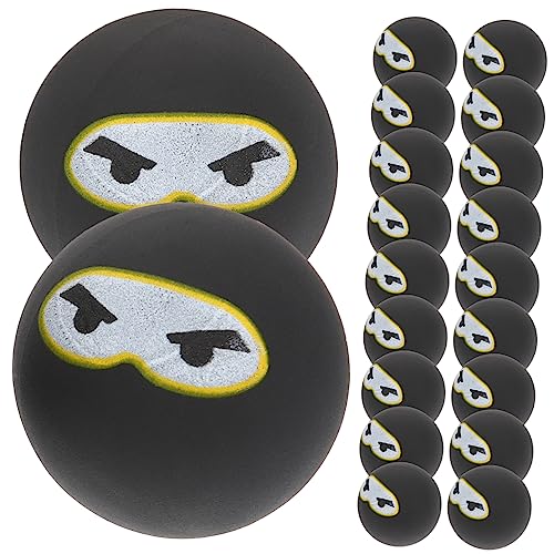 Garneck 20 Stück hüpfendes Ballspielzeug Ninja Party Hüpfbälle für Geburtstagsfeier Kinderspielzeug Gummi Black von Garneck