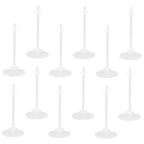 Garneck 24 Stück Puppe stehender Clip Figure Stand puppenzubehör Modellbauzubehör Puppenhalter transparente Puppenbestände Puppen für Mädchen gemacht Puppenständer Figurenständer Plastik von Garneck