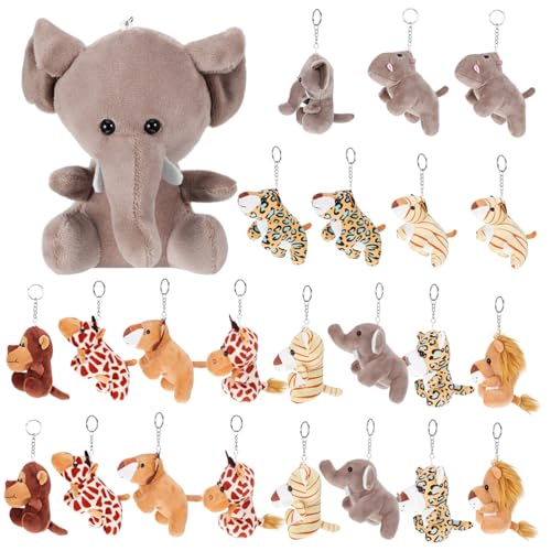 Garneck 24 Stück Schlüsselanhänger Puppe Kleiner Schlüsselanhänger Kuscheltiere Süße Schlüsselanhänger Taschenanhänger Schlüsselanhänger Kuscheltiere Taschen Schlüsselanhänger von Garneck