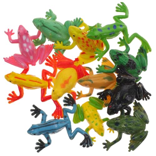 Garneck 24 Stück Simulationsfrosch kleine frösche Frösche Figur lebensechte Frösche Dekorationen Frösche Lernspielzeug Frösche Modell Frösche PVC von Garneck