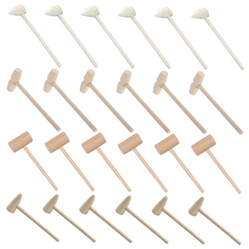 Garneck 24 Stück hölzerner Hammer Kind Mini Krabbe winzig hämmerndes hämmerndes von Garneck