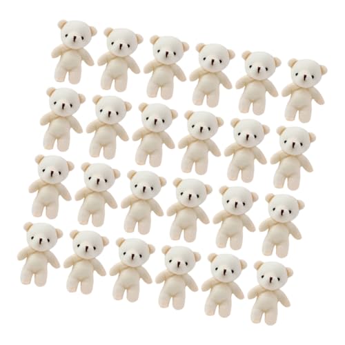 Garneck 24Stücke Mini Plüschbären Anhänger Süße Bärenpuppe Schlüsselanhänger für Taschenanhänger und Dekoration für Freunde und Familie Weiche Tierfiguren von Garneck
