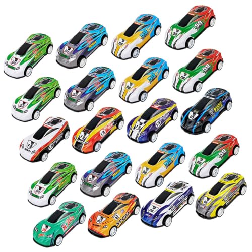 Garneck 25 Stück Mini -simuliertes Auto Kleinkind Miniatur toy car puppenwagen toys cars playcars Autos Cartoon-Push-Auto Desktop-Ornament träge kleine Fahrzeuge Legierung von Garneck