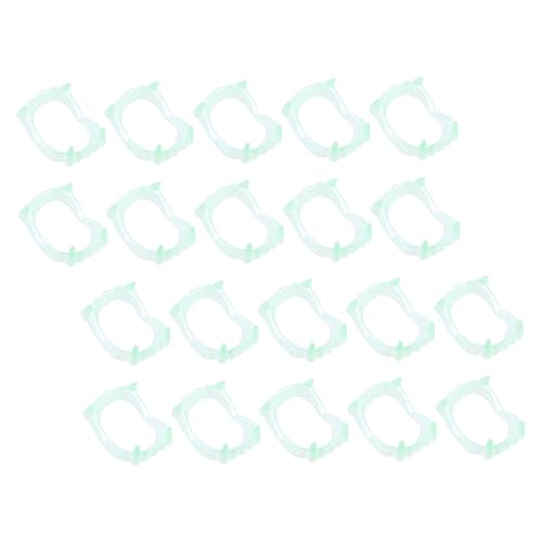 Garneck 25 Stück Vampirzähne Vampirkinder Vampir glüht leuchtender Zahnersatz Dellen Maske Halloween Costume Halloween Kleidung Zahnprothesenspielzeug aus Kunststoff Vampire Zähne Plastik von Garneck
