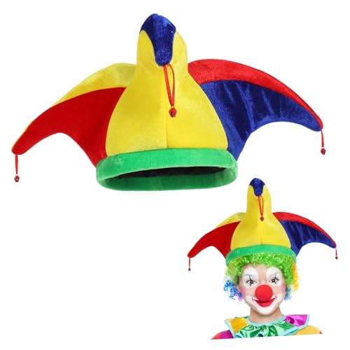 Garneck 2PCS Lustige Mütze Mit Glocken - Perfekt Für Karneval - Geburtstagsfeiern Und Mittelalter Feste Farbenfroh Und Ein Echter Hingucker von Garneck