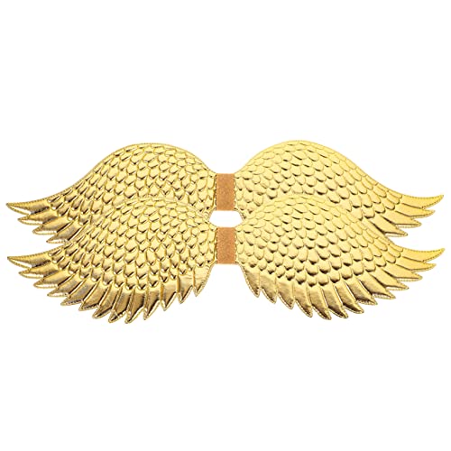 Garneck 2Stücke Goldene Engelsflügel für Halloween Kostüm Requisiten für Bühnenauftritte Foto Shooting und Cosplay Hochwertige Langlebige und Hautfreundliche Flügel Garneck 2Stücke Goldene Engelsflügel für Halloween Kostüm Requisiten für Bühnenauftritte Foto Shooting und Cosplay Hochwertige Langlebige und Hautfreundliche Flügel von Garneck