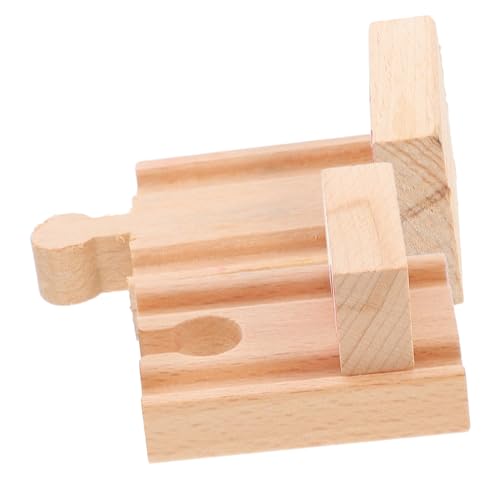 Garneck 2Stücke Holz Eisenbahngleise DIY Gleisblöcke für Kreative Spielwelten Sicher und Langlebig für Kleine Zugliebhaber und Fantasievolles von Garneck