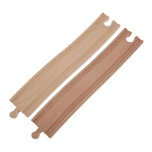 Garneck 2 Stücke Holz Zug Track Erweiterungsset für Kinder Einfach Zusammenbaubar aus Sicherem Holz für Spielzeug Eisenbahnen und Kreative Szenen von Garneck