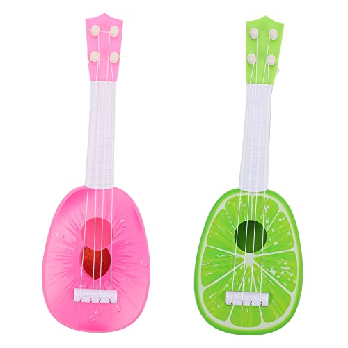 Garneck 2Stücke Mini Gitarren Für Instrumente Im Cartoon Design Lernspielzeug Für Musikalische Früherziehung Sicher Und Langlebig Kleine Musiker von Garneck