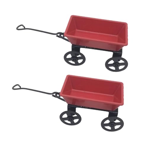 Garneck 2stücke Mini Eisenwagen Deko Trolley Für Puppenhaus Miniatur Szene Spielzeug Und Wohnaccessoire Für Sammler von Garneck