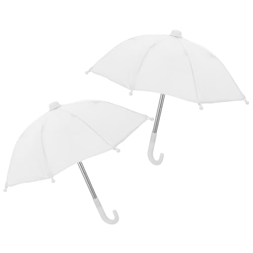 Garneck Miniatur Puppenschirm 2 Stück Kleiner Regenschirm für Puppenhaus Zubehör für Miniatur Szenen Stilvolles Design für Puppen und Modelle von Garneck
