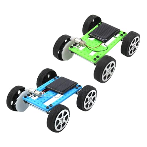Garneck 2Stücke Solar Auto DIY Wissenschaftsexperiment Pädagogisches Solar Betriebenes Fahrzeug Interaktive Wettbewerbe für Robust und Langlebig für Kreative Experimente von Garneck