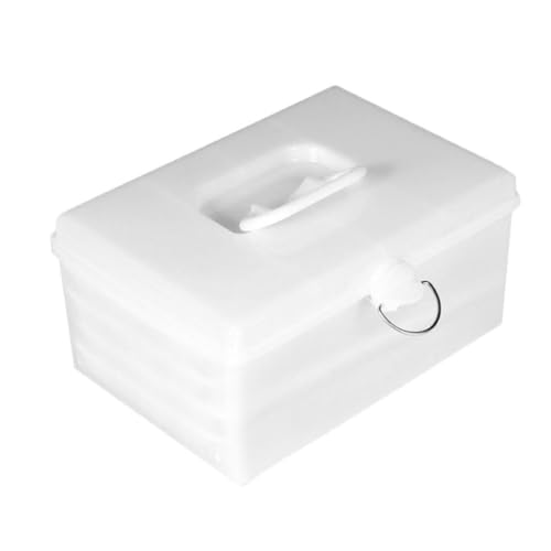 Garneck 2er-Box Mahjong-Box Klarer Behälter Chinesische Lebensmittelbehälter Behälter Für Lebensmittel Aufbewahrungsregale Aus Kunststoff Mahjong-Tisch Kunststoff-Box Kosmetik Plastik Weiß von Garneck
