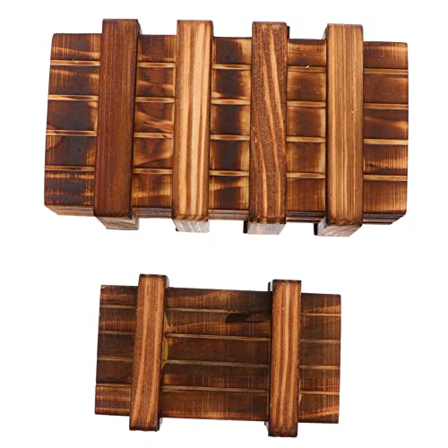 Garneck 2er-Packung Pädagogisches Intelligenzspielzeug Schublade Alter Der Mädchen Geheimer Puzzle-Fall Kinderspielzeug Puzzle-Boxen-Fall Holz von Garneck