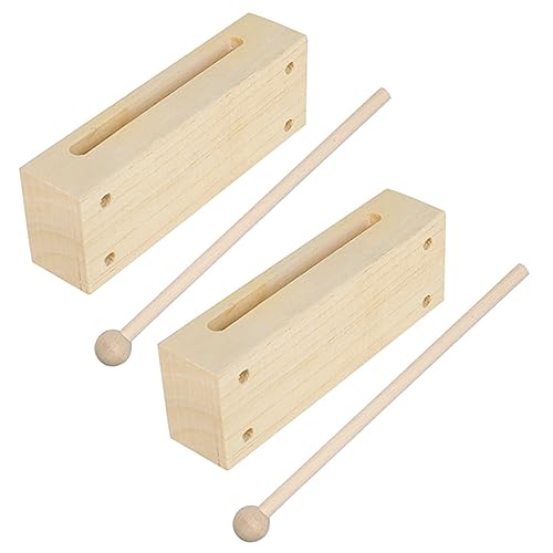Garneck 2sätze Holz Klangblock Percussion Instrument Aus Buchenholz Mit Schlägel Für Junge Mädchen Und Musikunterricht Für Rhythmus-Klassen Und Gruppenaufführungen von Garneck