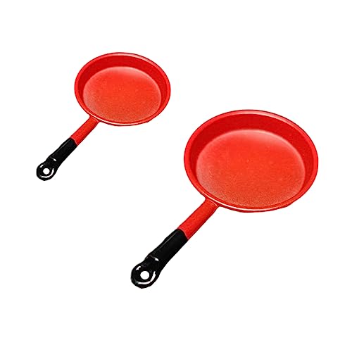 Garneck 2stücke Miniatur Pfannen Aus Metall Realistische Mini Pfannen Für Puppenhäuser Aus Robustem Legierungsmaterial Für Kreative -projekte Und Miniaturküchen von Garneck