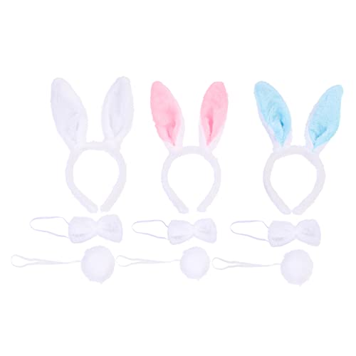 Garneck 3 Sätze Hasenohren Haarreif mit Schleife und Weiche Kostüm Accessoires für Party Karneval Cosplay Langlebiges Material und Niedlich Garneck 3 Sätze Hasenohren Haarreif mit Schleife und Weiche Kostüm Accessoires für Party Karneval Cosplay Langlebiges Material und Niedlich von Garneck