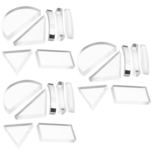 Garneck 3 Sätze Optisches Linsenset Optical Prism Konkave Und Konvexe Linsen Konvexe Konkave Linse Hilfsmittel Für Den Physikunterricht Experimentierwerkzeuge Glas Transparent 7 Stück * 3 von Garneck