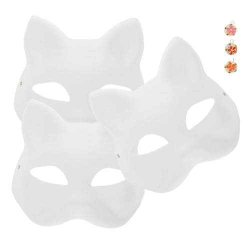 Garneck 3 Sets Maske Stuff Fox Cosplay Maskerade Zubehör DIY Versorgung Maskerade Zubehör e Kostüm Cosplay Bastelrohlinge Weißer Zellstoff Garneck 3 Sets Maske Stuff Fox Cosplay Maskerade Zubehör DIY Versorgung Maskerade Zubehör e Kostüm Cosplay Bastelrohlinge Weißer Zellstoff von Garneck