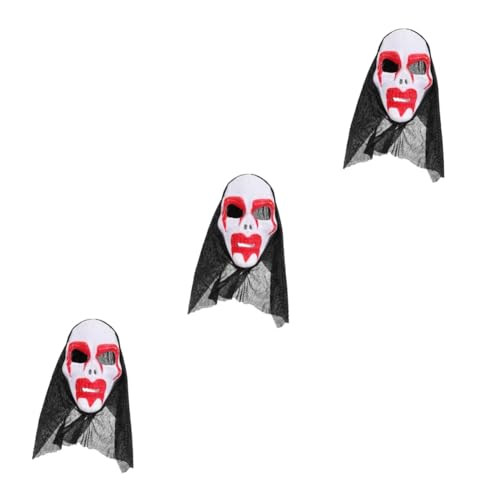 Garneck 3 Stk Halloween-Maske Halloween-Party-Masken Geistermaske Leistung halloween maske halloweenmaske einzigartige Gesichtsmaske kreative Cosplay-Maske schmücken Requisiten PVC von Garneck