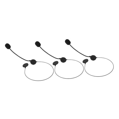Garneck 3 Stück Gefälschte Headset-Requisiten Singen Cool Stellen Sie Sich Kopfhörer vor Stern Mikrofon-Requisiten für Party Star-Kostüm-Accessoires Plastik Black von Garneck