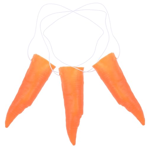 Garneck 3 Stück Karotten-Nasenstütze halloween mitgebsel wampir halloween camoing Cosplay Schneemann Karottennase Piercings schneemann DIY zubehör austauschbare Karottennase Vinyl Orange von Garneck