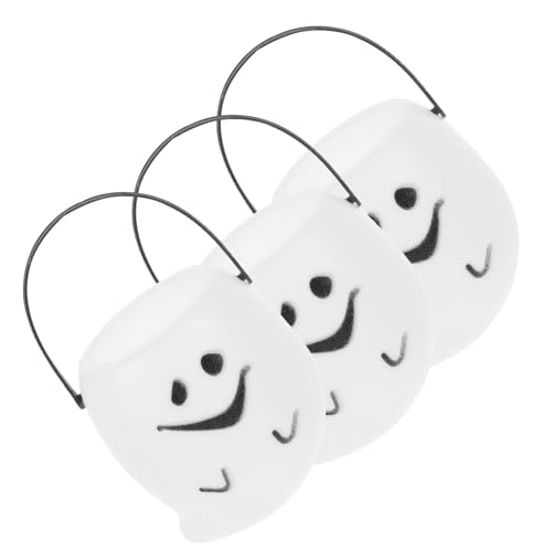 Garneck 3 Stück Kürbis Süßigkeitenbehälter Handliche Plastiktaschen für Halloween Feiern Robuste und Stabilen Halloween Snack Aufbewahrung für Partys von Garneck