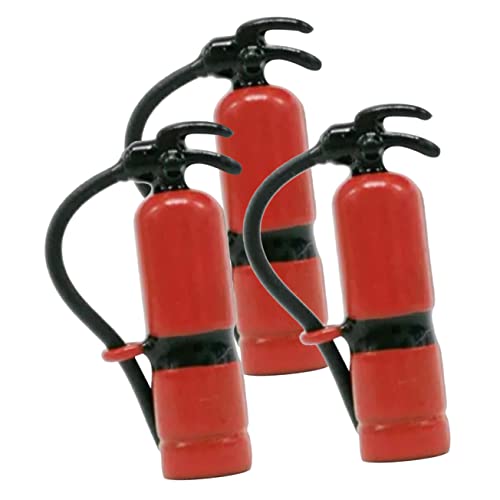 Garneck 3 Stück Mini Feuerlöscher Ornamente Puppenhaus Kleinkind Puppenhaus Miniatur Künstliches Mini Feuerlöscher Modelle DIY Mini Werkzeuge Kleines Werkzeug von Garneck